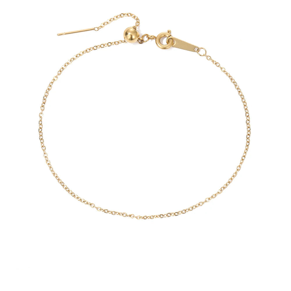 Adjustable Layered Anklets