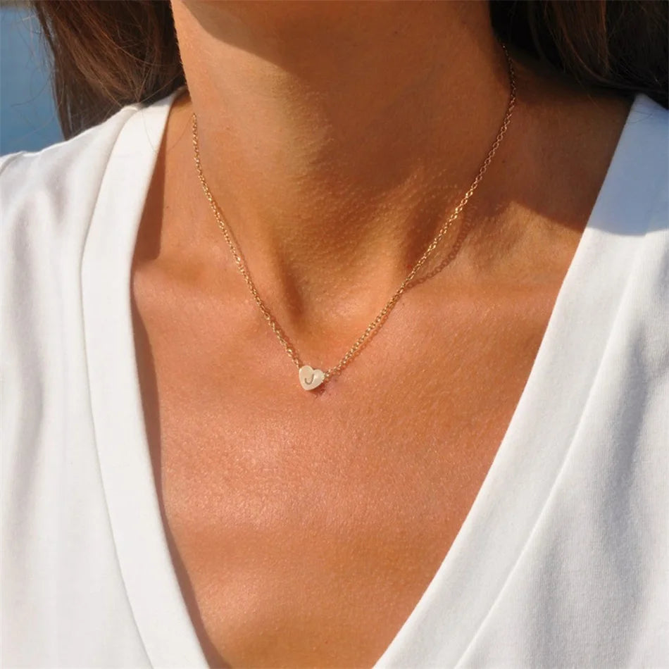 Women's Fashion Simple 26 Letters Pendant Necklace