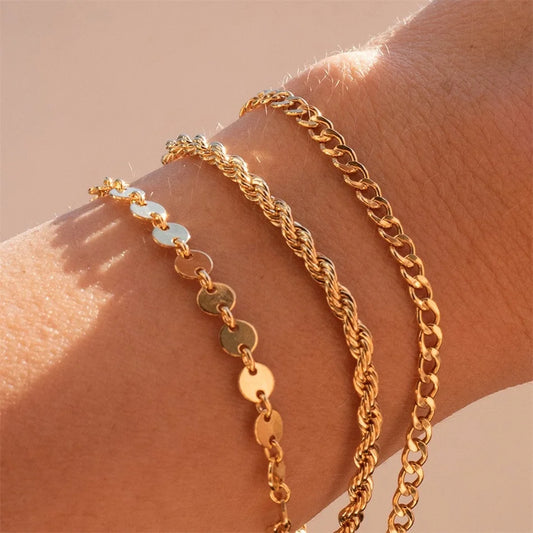 Twisted Rope Chian Bracelet for Woman