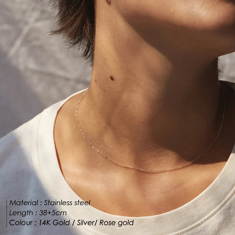 Layered Chains Long Necklace Women
