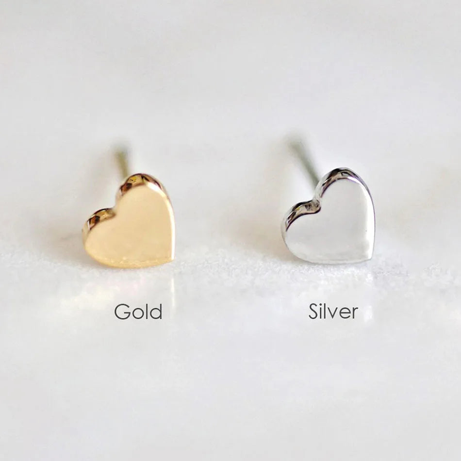 Small Heart Stud Earrings