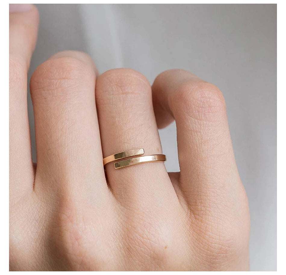 Minimalist Custom Letter Ring