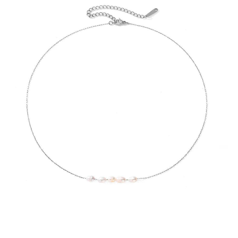 Hot Simple Create Pearls Choker Necklaces