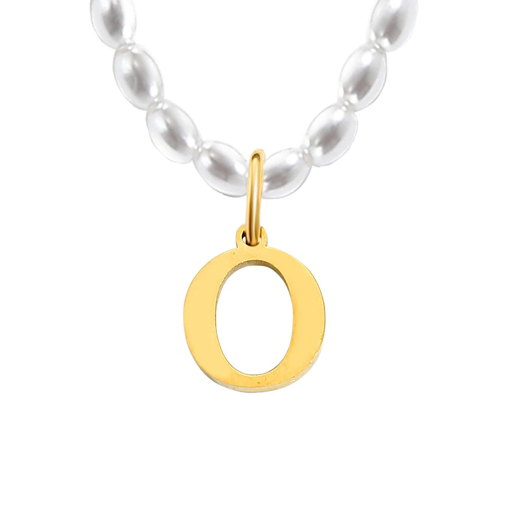 Imitation Pearl Necklace DIY Alphabet
