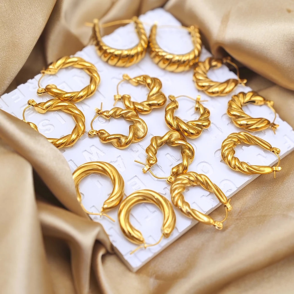 Threaded Hoop Earrings