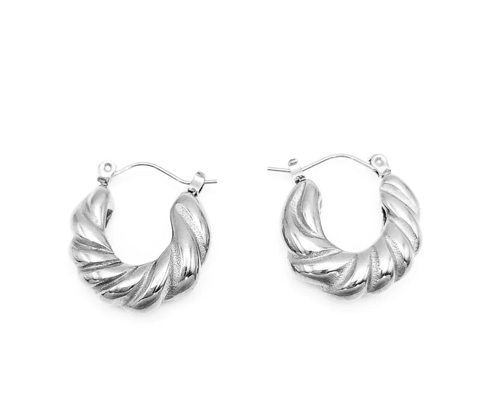 Threaded Hoop Earrings