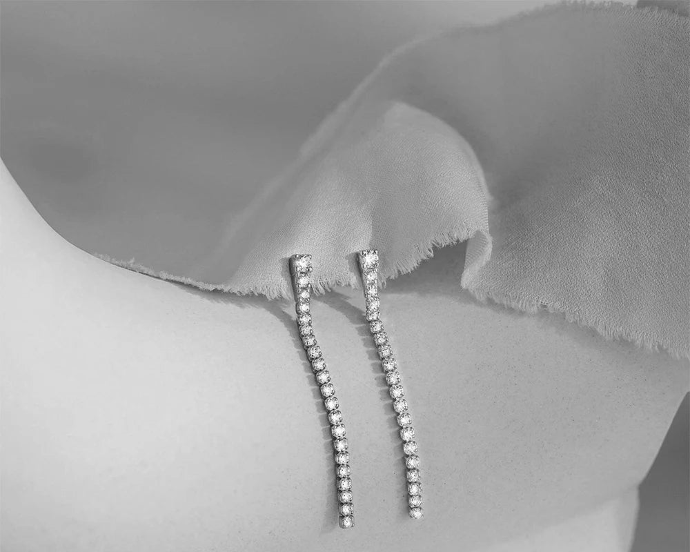 Shiny Zirconia Earrings