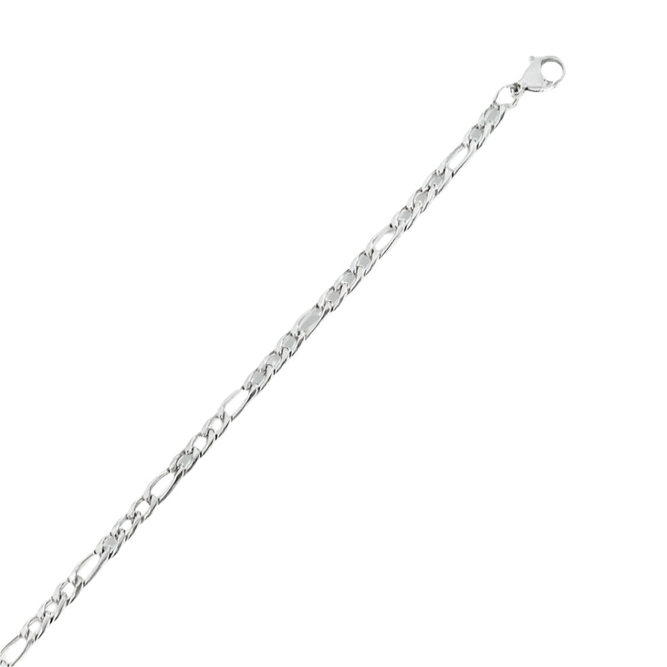 Silver Color Franco Figaro Chain Anklets