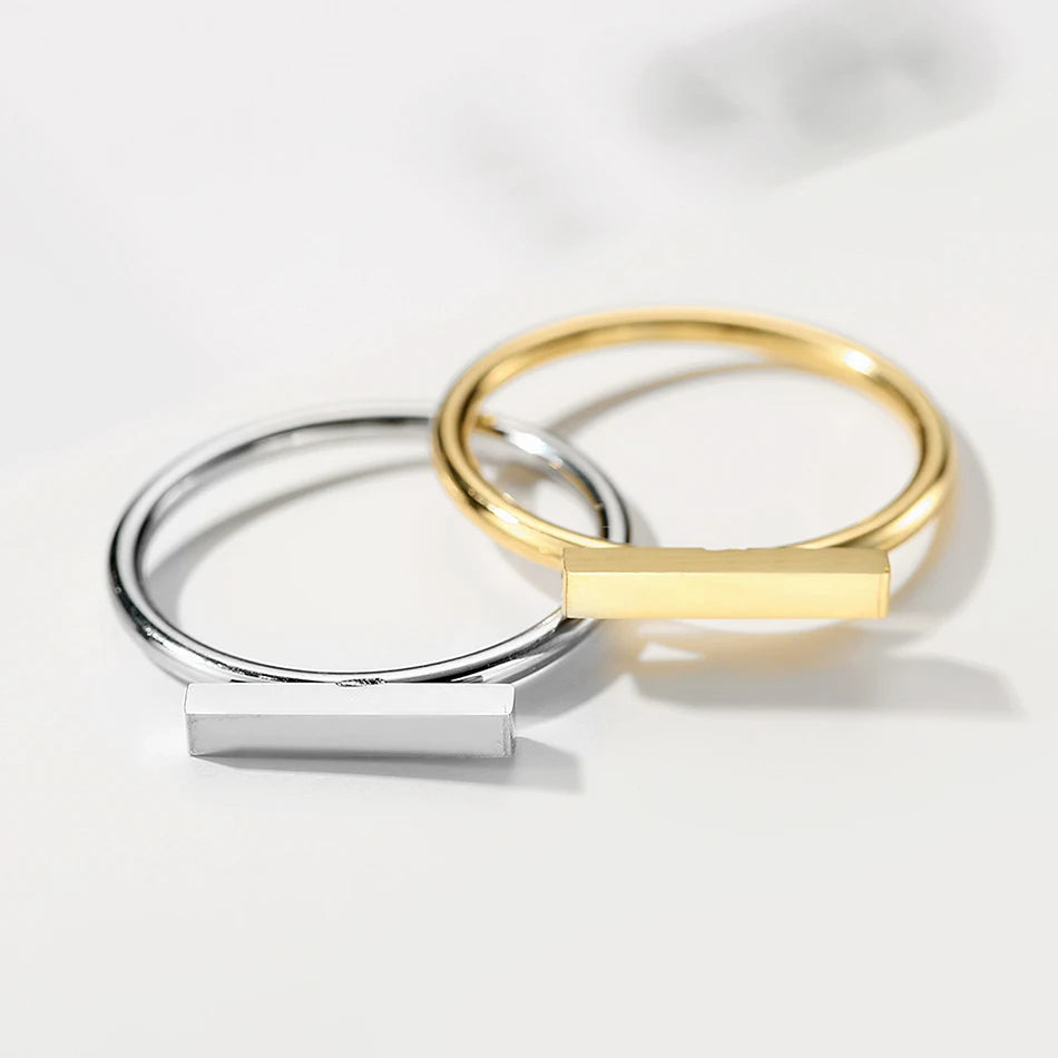 Minimaliset Punk Stainless Steel Rings