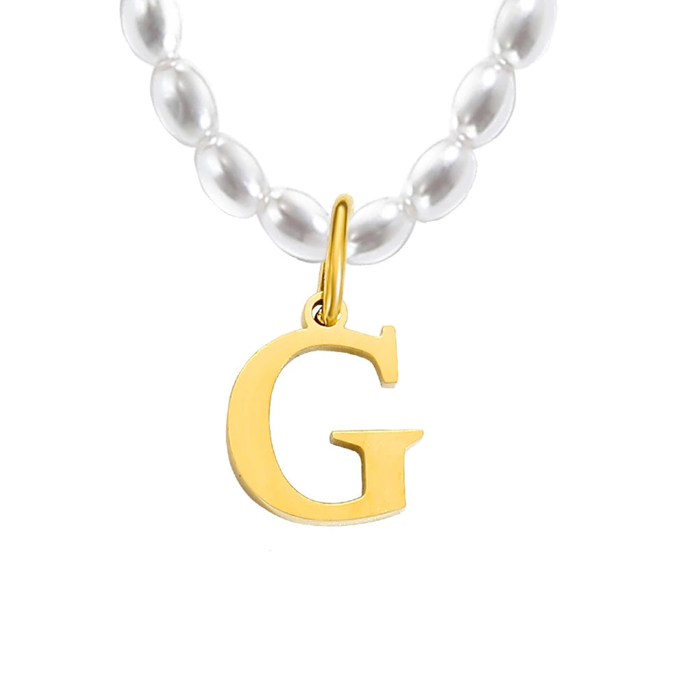 Imitation Pearl Necklace DIY Alphabet
