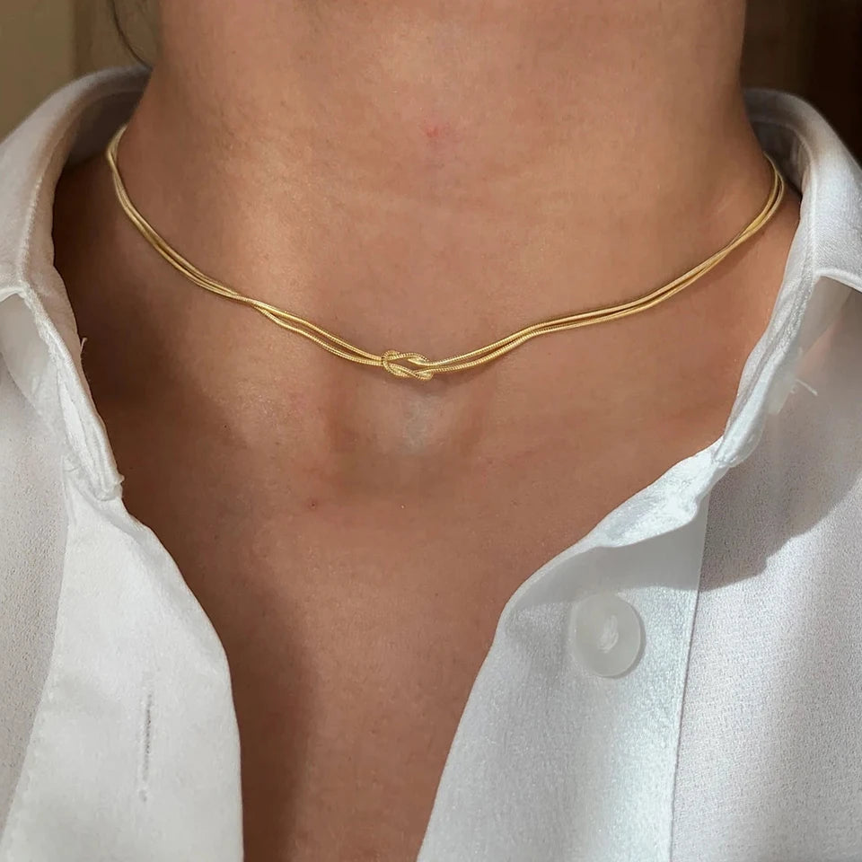Knotted Snake Chain Necklace