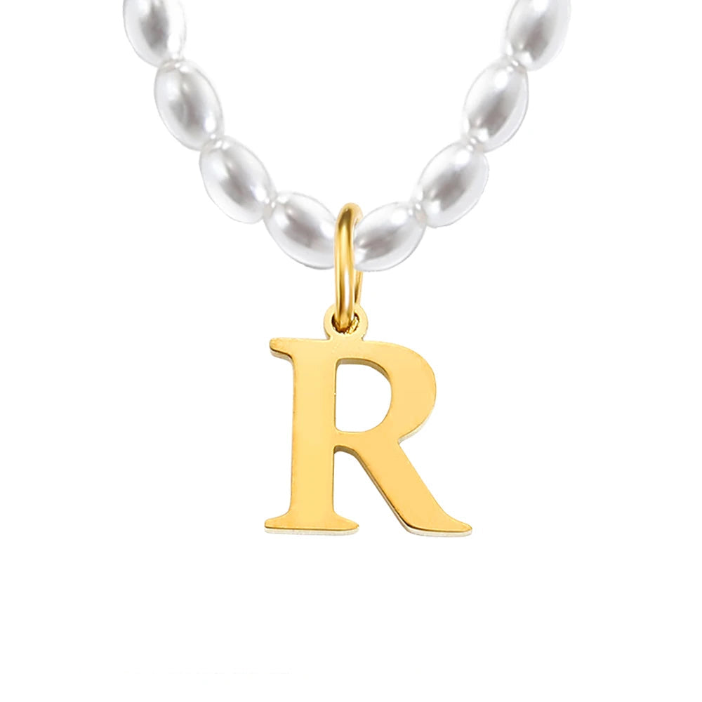 Imitation Pearl Necklace DIY Alphabet