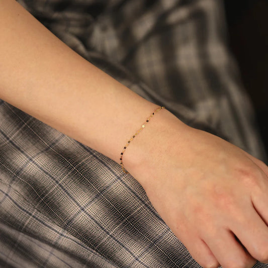 BELLUCCIE 10PCS Gold Color Stainless Steel Adjustable Chain Bracelets for Women Wholesale Stainless Steel Jewelry Women Lip chain