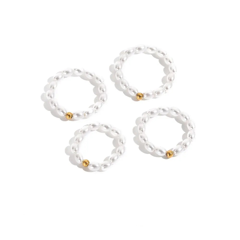 Korean Imitation Pearl Minimalist Pearl Finger Ring