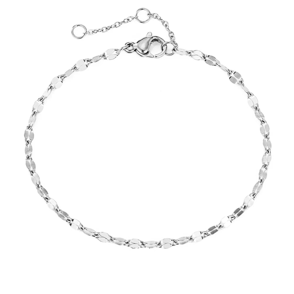 Steel Fish Lips Chain Anklet Women