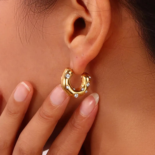 Sparkling Rhinestones Earrings