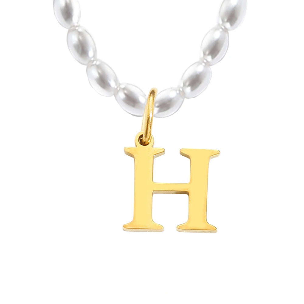 Imitation Pearl Necklace DIY Alphabet