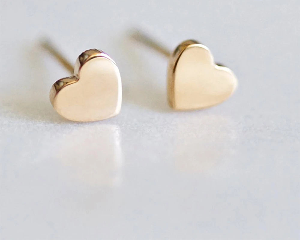 Small Heart Stud Earrings