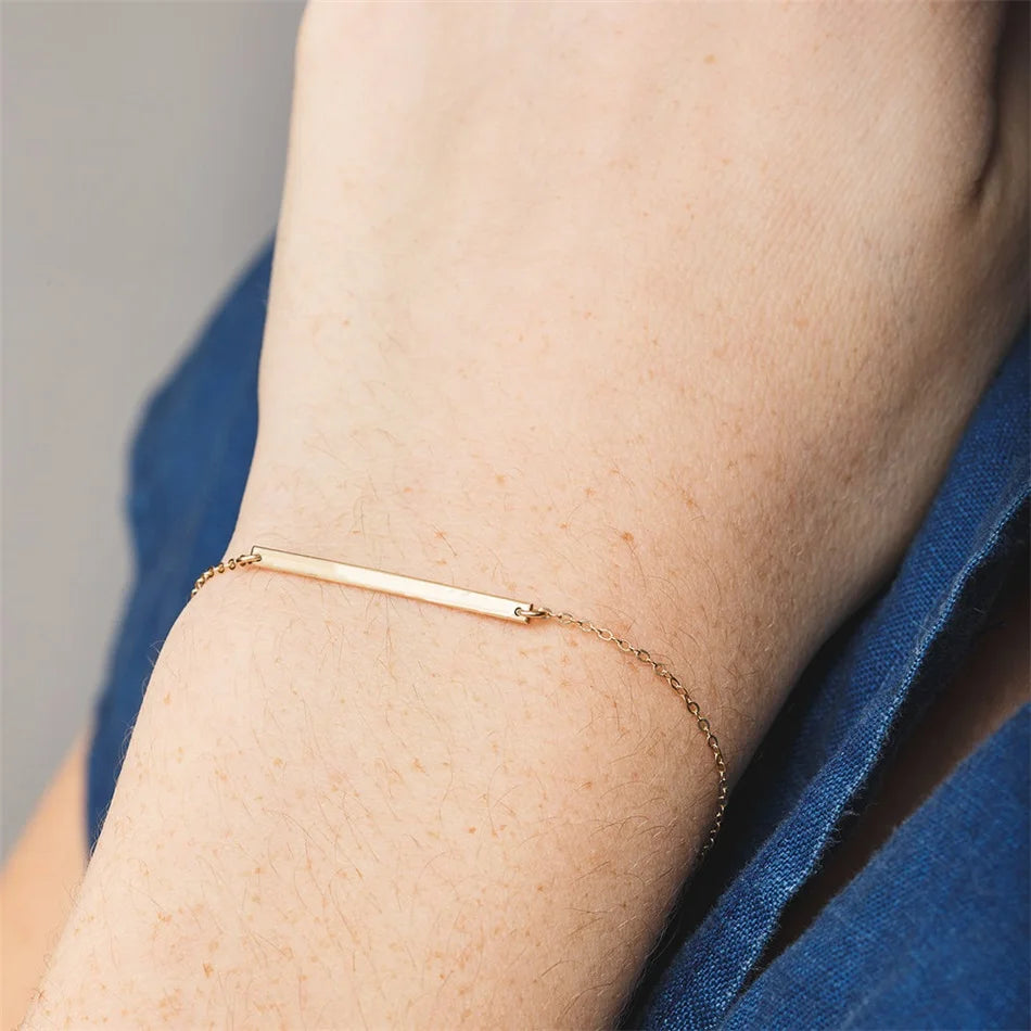 Korean Style Women Bar Bracelets Simple for Women