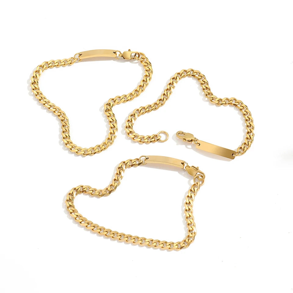 Cuban Chain Bracelet Fashion Jewelry Ladies Holiday Gift