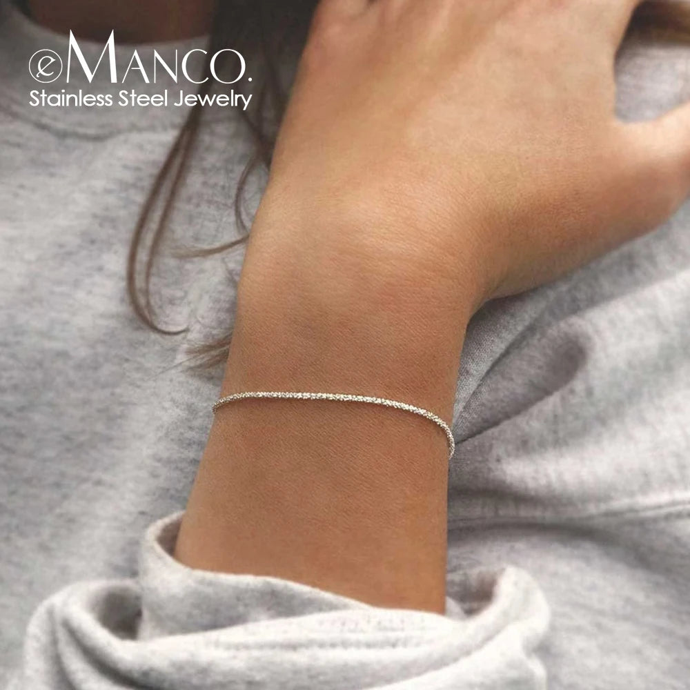 Silver Color Twist chain Adjustable Bracelet