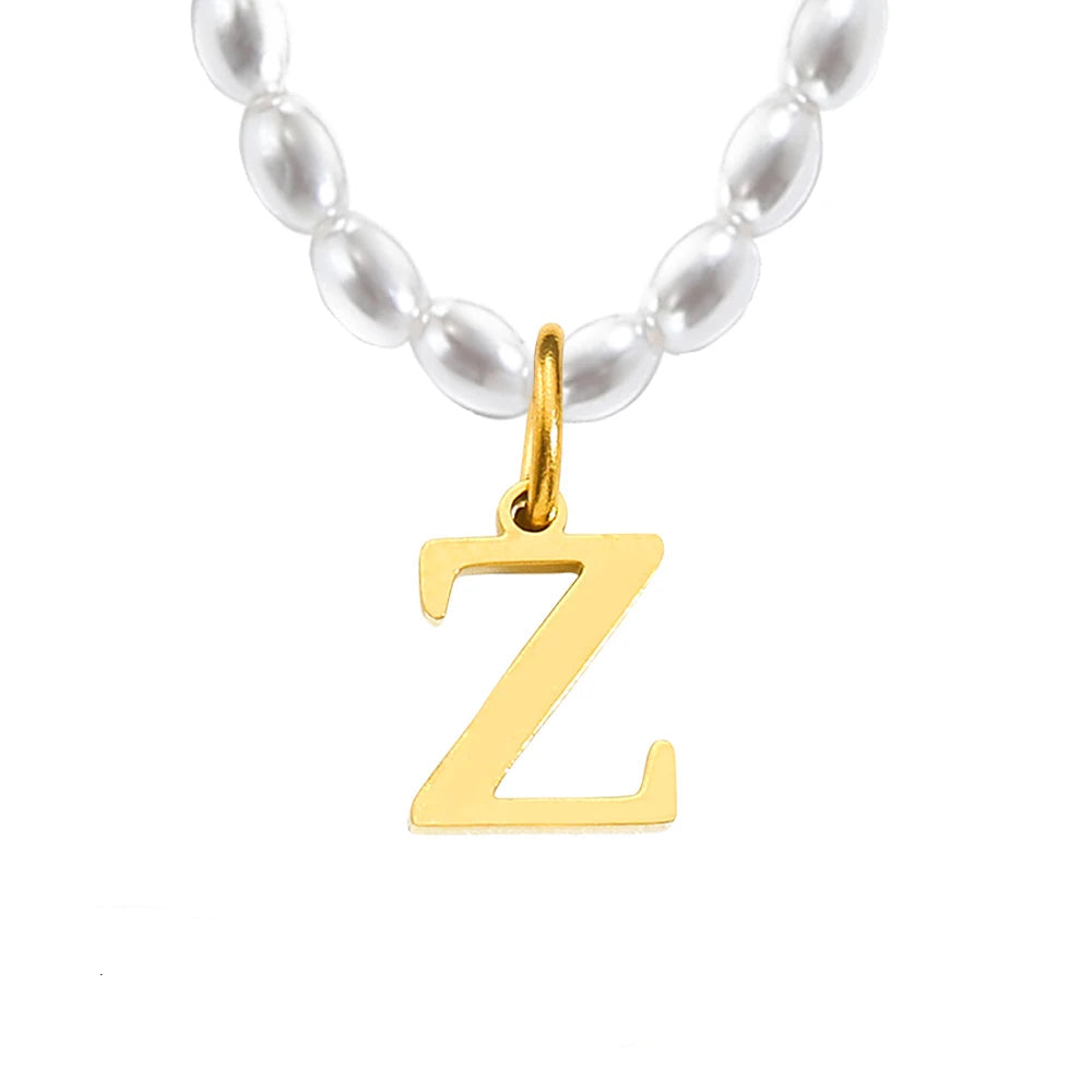 Imitation Pearl Necklace DIY Alphabet