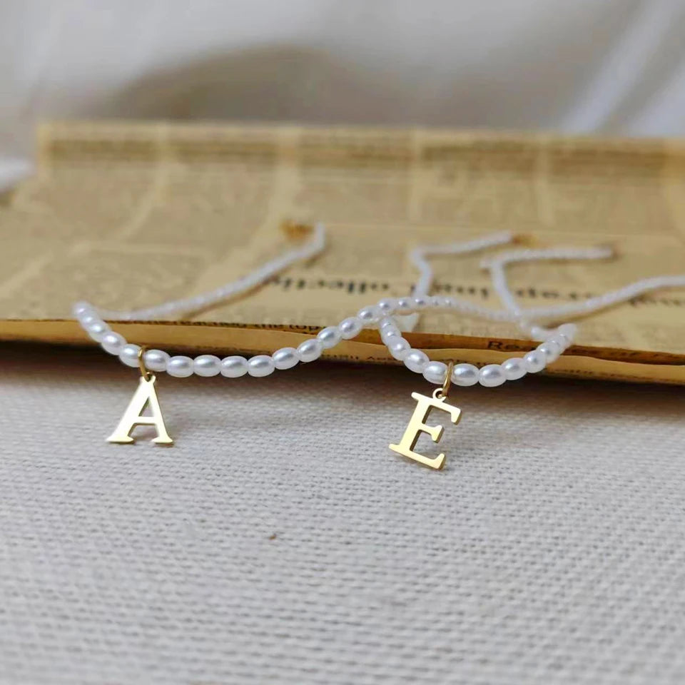Imitation Pearl Necklace DIY Alphabet