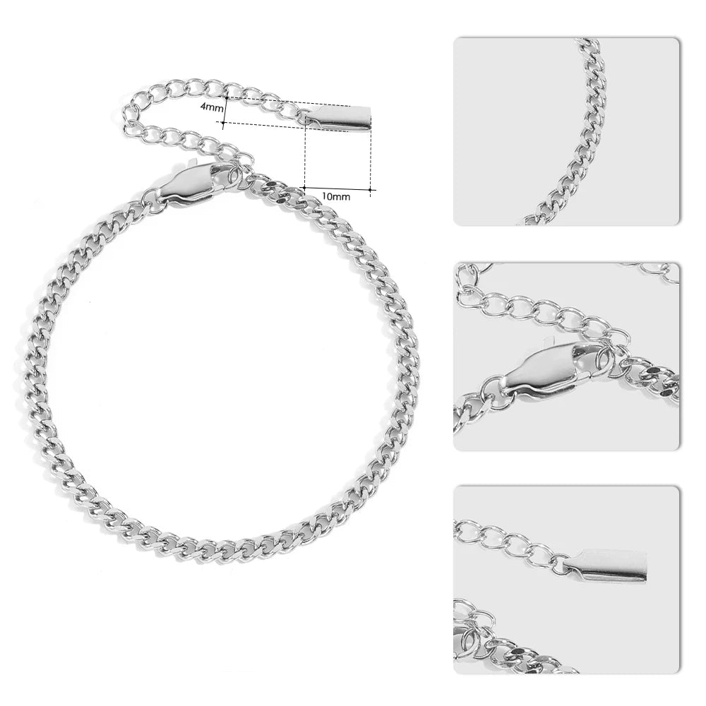 Cuban Chain Large Version Lobster Clasp Adjustable Simple Jewelry