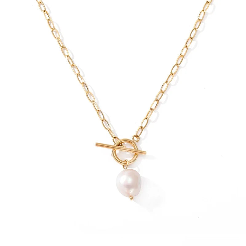 Freshwater Pearl Toggle Necklace