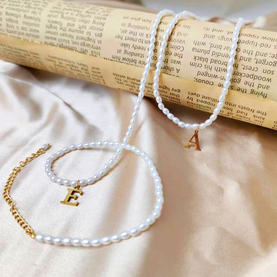 Imitation Pearl Necklace DIY Alphabet