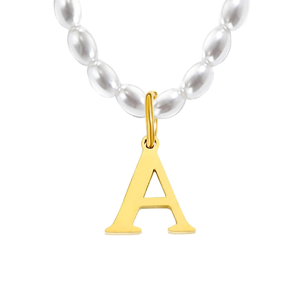 Imitation Pearl Necklace DIY Alphabet