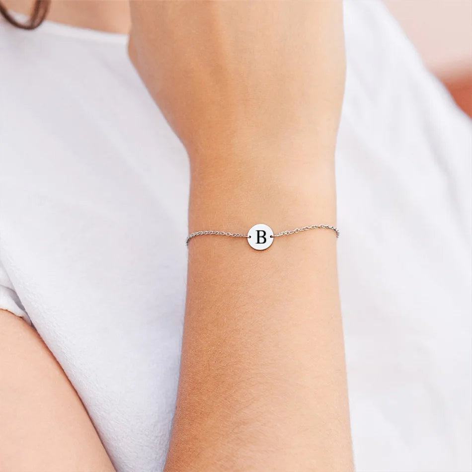 Customized Month Plum Bossom Rose Flower Braclets Plants Coin Bracelet