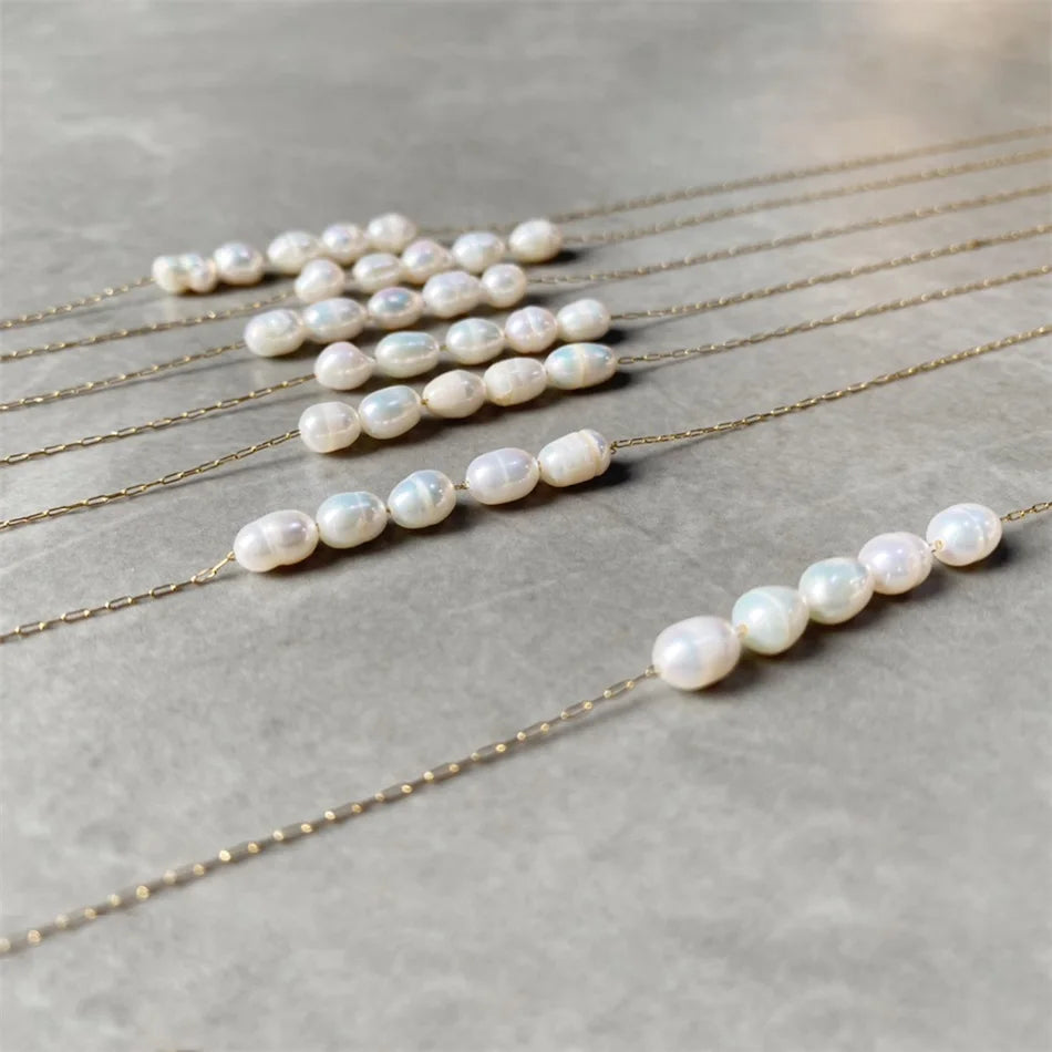 Hot Simple Create Pearls Choker Necklaces