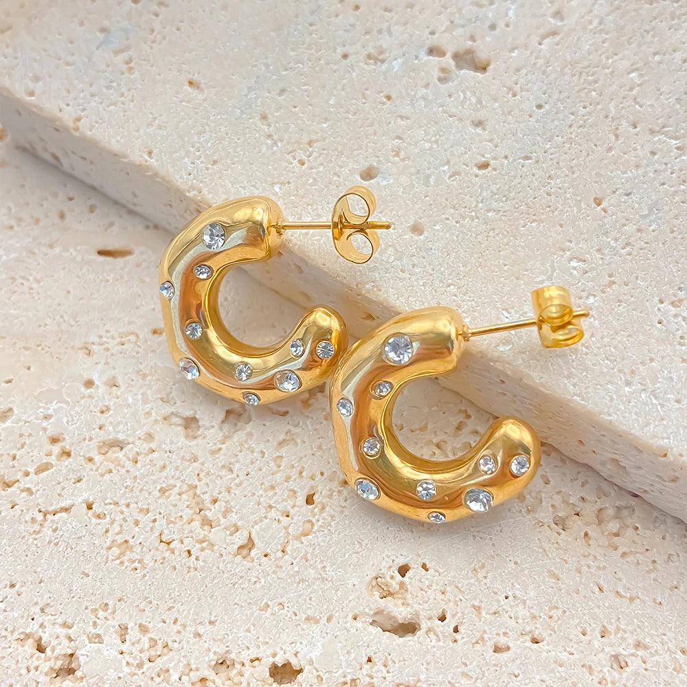 Sparkling Rhinestones Earrings