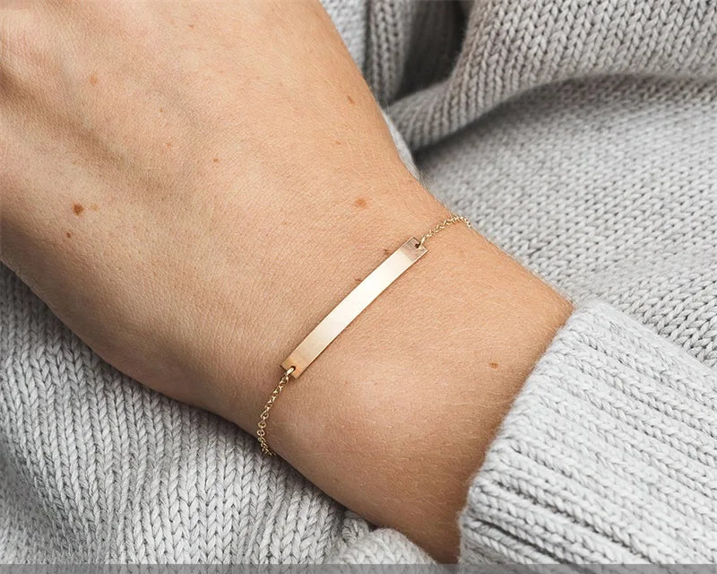 Korean Style Women Bar Bracelets Simple for Women