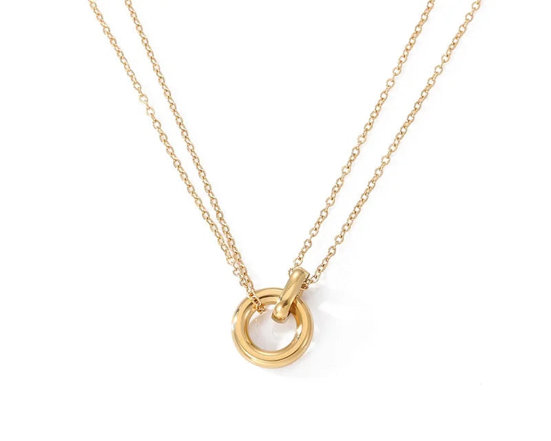 two-color pendant Necklaces