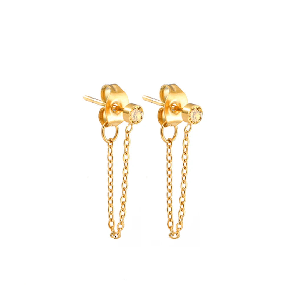 Zircon Birthstone Pendant Earrings