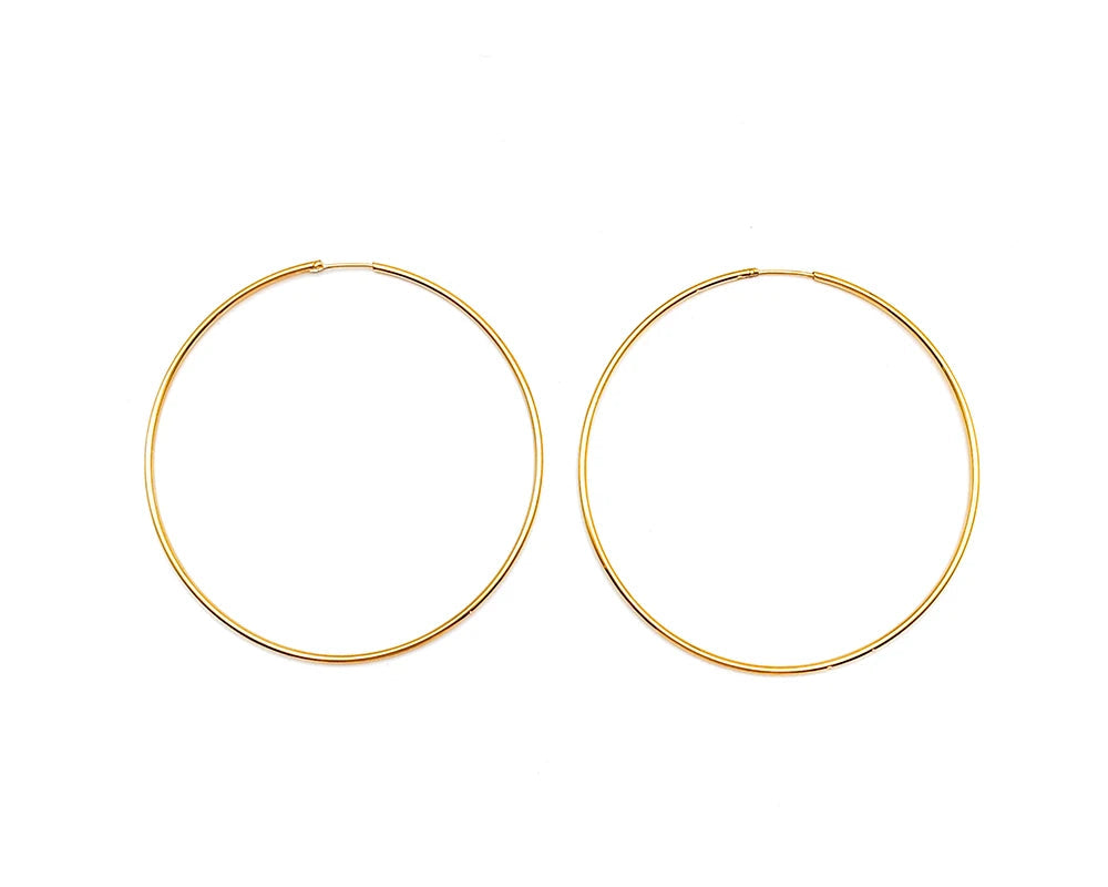 Fashion Gold Size Circle Earrings