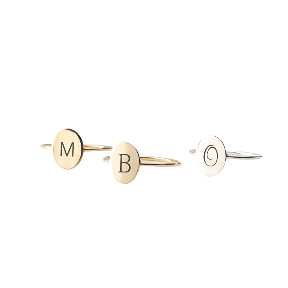 Initial Constellation oval Ring