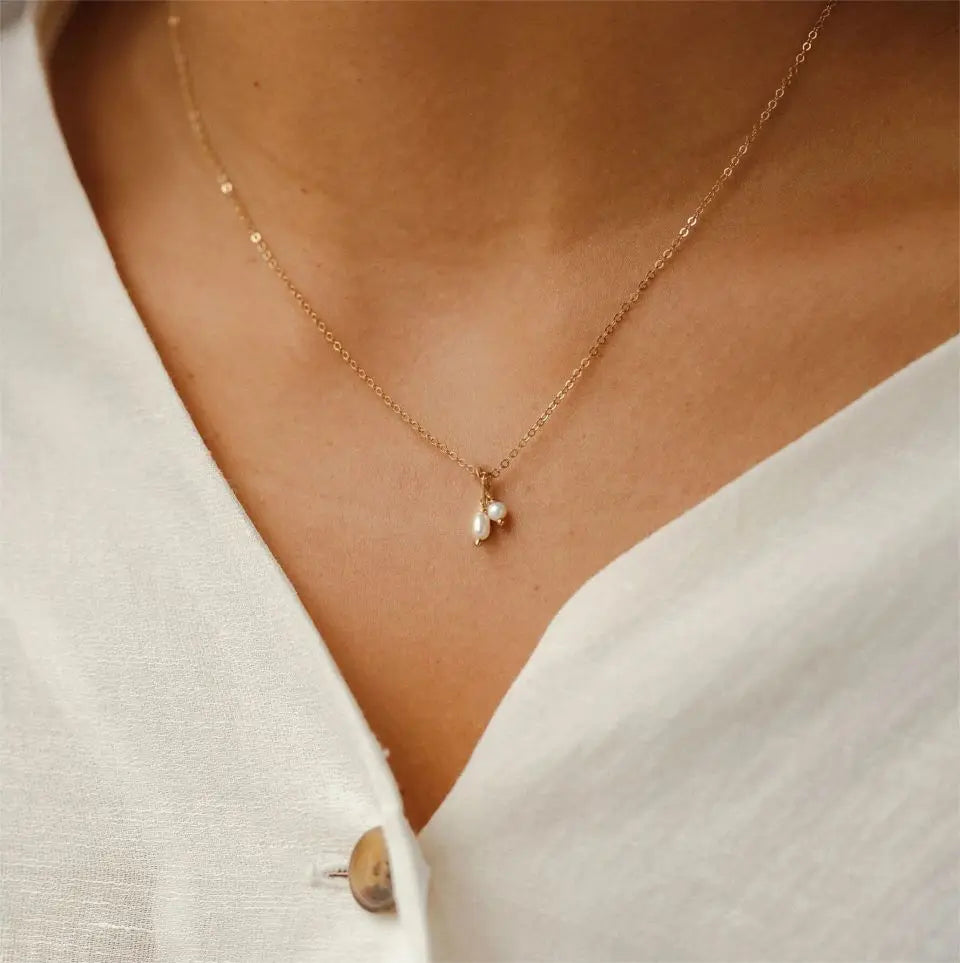 5PCS Freshwater Pearl Necklaces DIY Irregular Chain Pearl Necklace