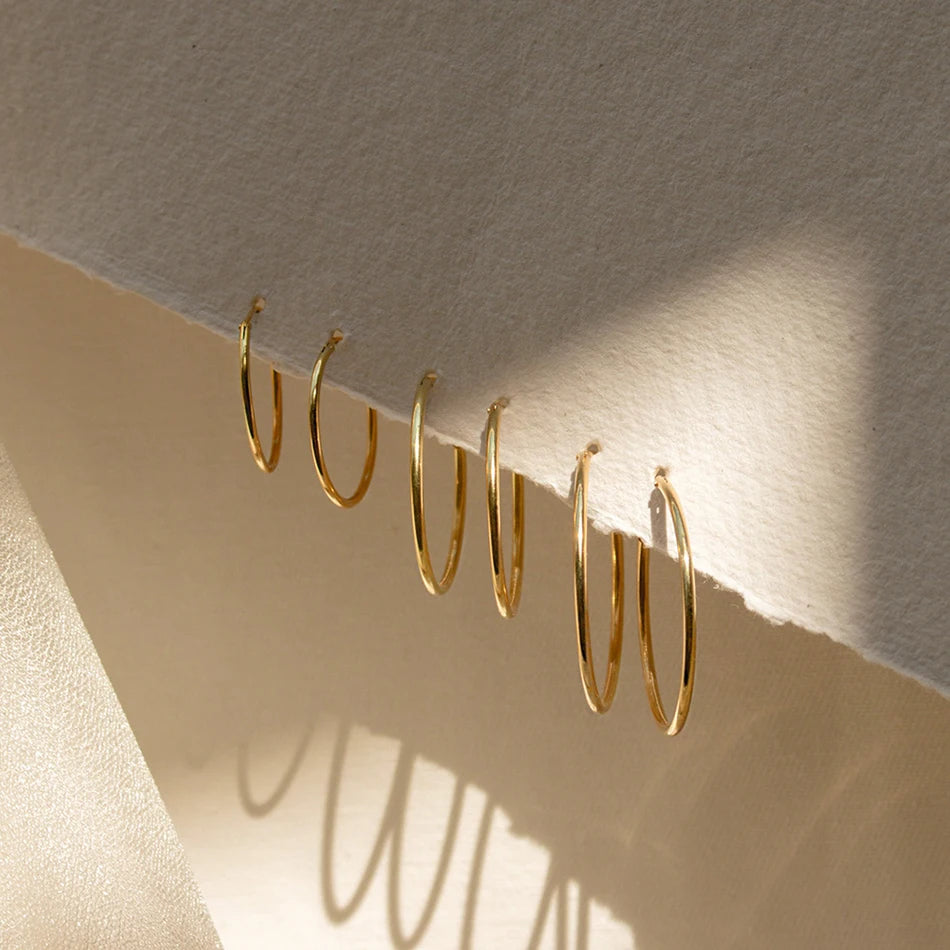 Big Circle Hoop Earrings