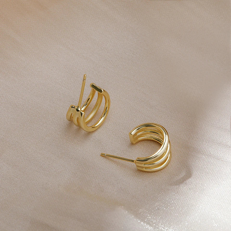 Fashion Jewelry Needle Hoop Earrings
