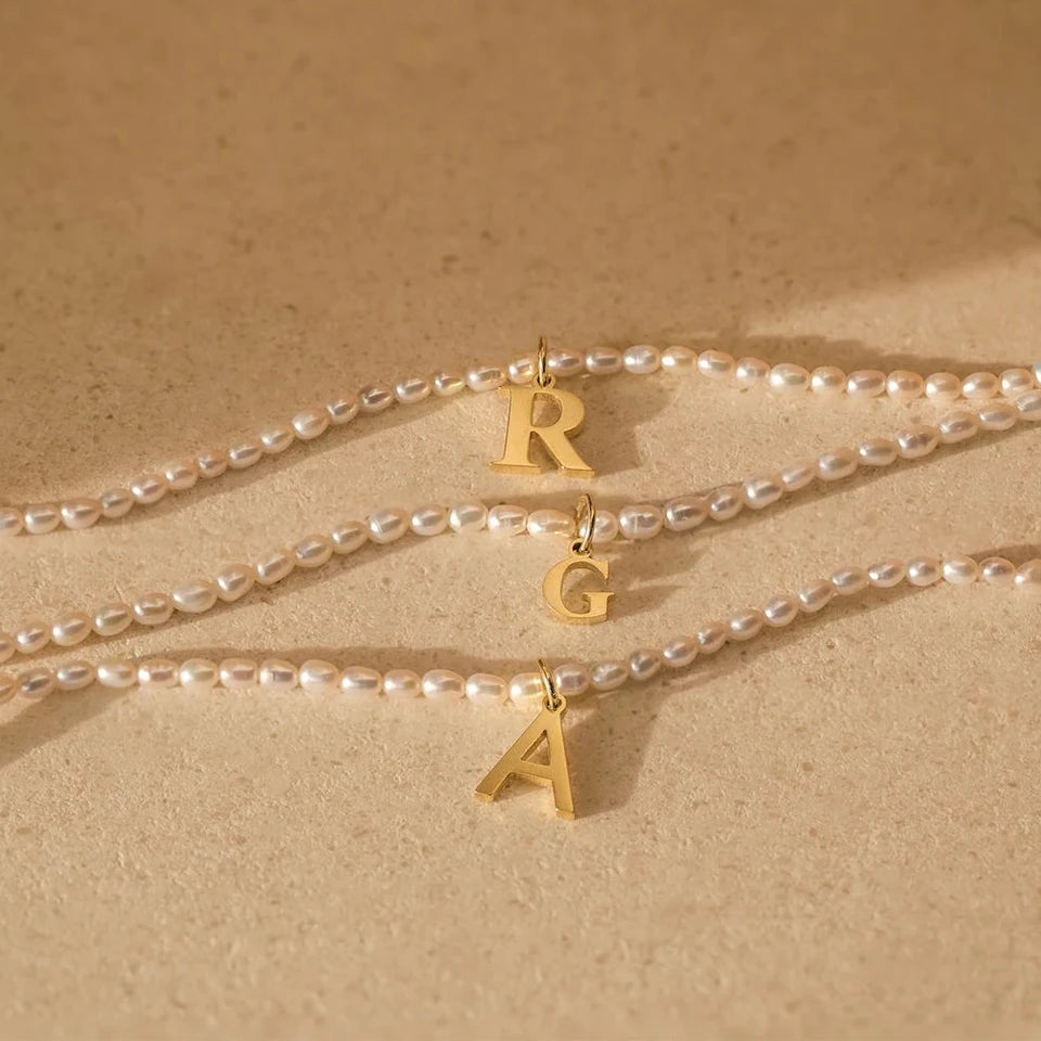 Imitation Pearl Necklace DIY Alphabet