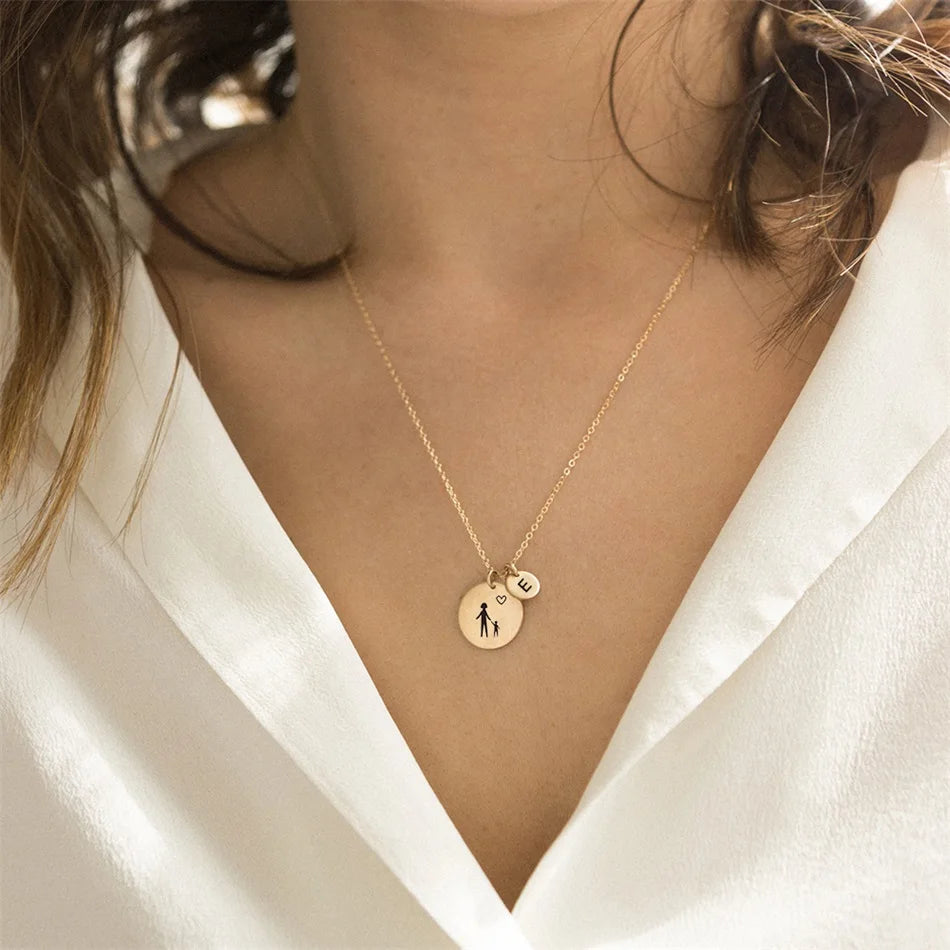 Laser Engrave Custom Heart Necklace pattern Sign