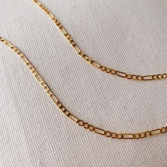 Female Figaro Link Chain Charm Bracelets Chain