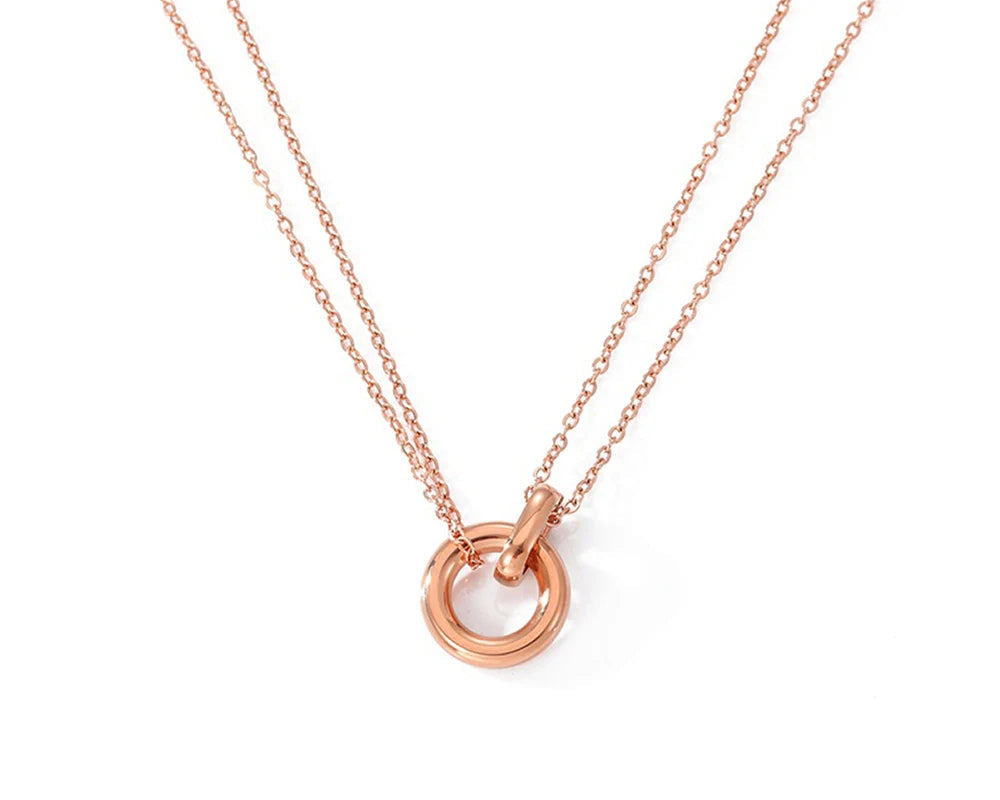 two-color pendant Necklaces