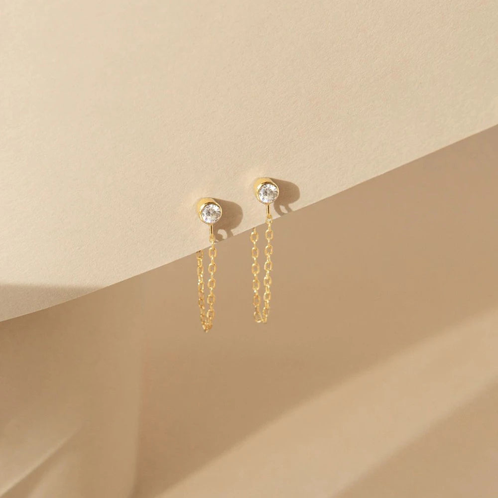 Zircon Birthstone Pendant Earrings