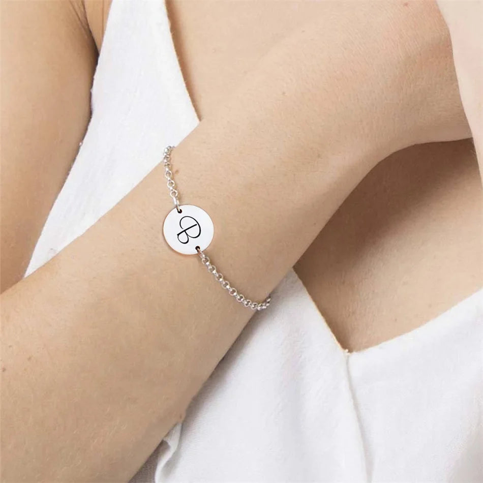 Customized Month Plum Bossom Rose Flower Braclets Plants Coin Bracelet
