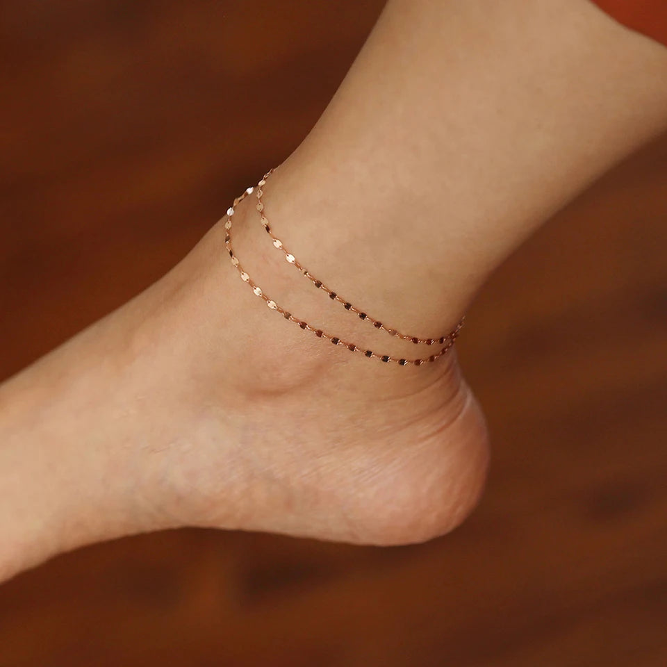 Steel Fish Lips Chain Anklet Women