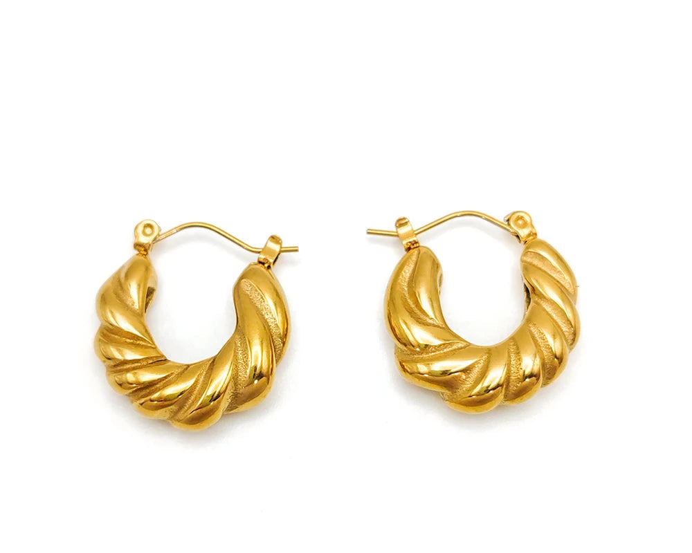 Threaded Hoop Earrings